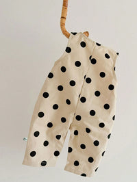 Jumpsuit Motif Polka Dot Kancing Depan Bayi Perempuan