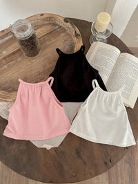 Set Tank Top Tali Motif Bunga Bayi Perempuan 3 Pcs