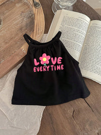 Set Tank Top Tali Motif Bunga Bayi Perempuan 3 Pcs