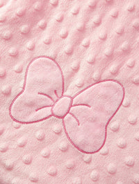 Bedong Selimut Bayi Lembut Double-Layer Bordir Pita 1 Pcs