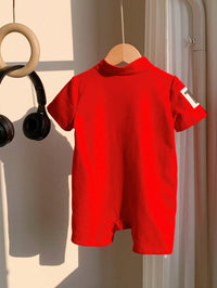 Set Romper Rajut Lengan Pendek dan Celana Pendek Bayi Unisex