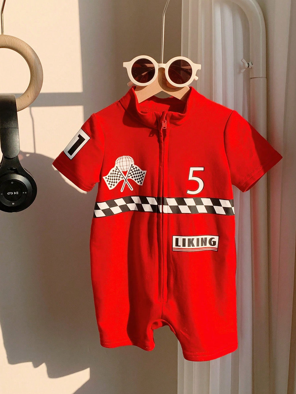 Set Romper Rajut Lengan Pendek dan Celana Pendek Bayi Unisex