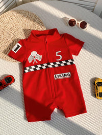 Set Romper Rajut Lengan Pendek dan Celana Pendek Bayi Unisex