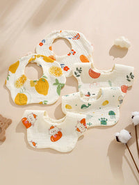 Celemek Bayi Motif Bunga 6 Lapis Bahan Katun Lembut