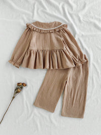 Set Baju Lengan Panjang Celana Panjang Bayi Perempuan 2 Pcs