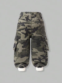 Celana Kargo Motif Camouflage Full Elastic Waist Bayi Perempuan 1 Pcs