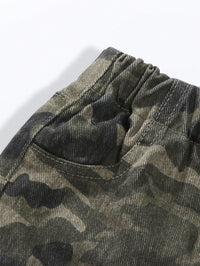 Baby Girls' Full Elastic Waist Y2K Street Cool Baby Girl Pink Camouflage Cargo Jeans Camo Cargo Pants Toddler Cargo Pants Toddler Camo Pants Baby Camo