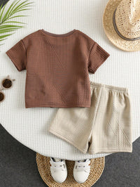 Set Kaos Lengan Pendek Celana Pendek Bayi 2 Pcs