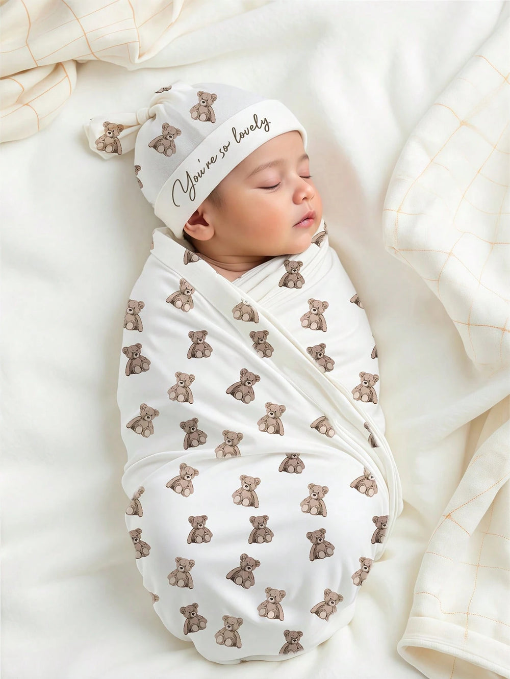 Set Bedong Fotografi Bayi Motif Bulan dan Bintang 2 Pcs
