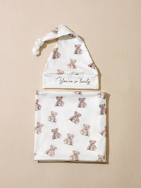 Set Bedong Fotografi Bayi Motif Bulan dan Bintang 2 Pcs