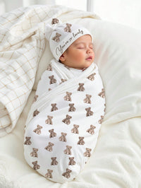 Set Bedong Fotografi Bayi Motif Bulan dan Bintang 2 Pcs