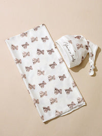 Set Bedong Fotografi Bayi Motif Bulan dan Bintang 2 Pcs