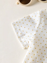 Set Romper Lengan Pendek Celana Dan Celemek Bayi 3 Pcs