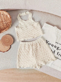 Set Tank Top Tali Celana Pendek Bayi Perempuan 2 Pcs