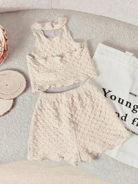 Set Tank Top Tali Celana Pendek Bayi Perempuan 2 Pcs