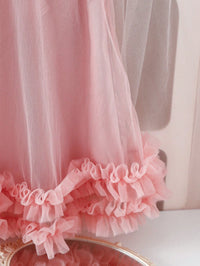 Dress Bertingkat Ruffle Tanpa Lengan Bayi Perempuan