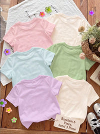 Set Kaos Lengan Pendek Motif Buah Bayi Perempuan 3 Pcs