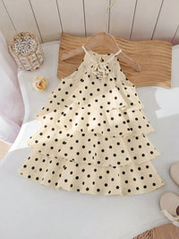 Dress Halter Ruffle Motif Polka Dot Bayi Perempuan