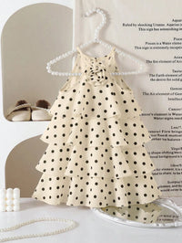 Dress Halter Ruffle Motif Polka Dot Bayi Perempuan