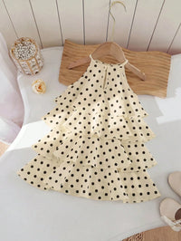 Dress Halter Ruffle Motif Polka Dot Bayi Perempuan