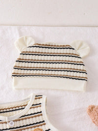 Set Rompi Celana Tutup Kaki dan Topi Bayi Baru Lahir 3 Pcs