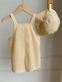 Set Overall Celana Pendek dan Topi Bayi 2 Pcs