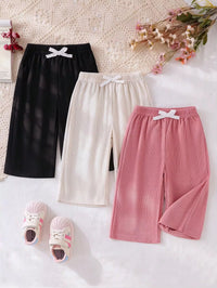 Set Celana Panjang Korduroi Aksen Pita Balita 3 Pcs