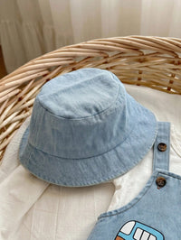 Set Overall Celana Pendek dan Topi Bayi 2 Pcs