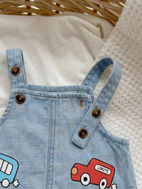 Set Overall Celana Pendek dan Topi Bayi 2 Pcs