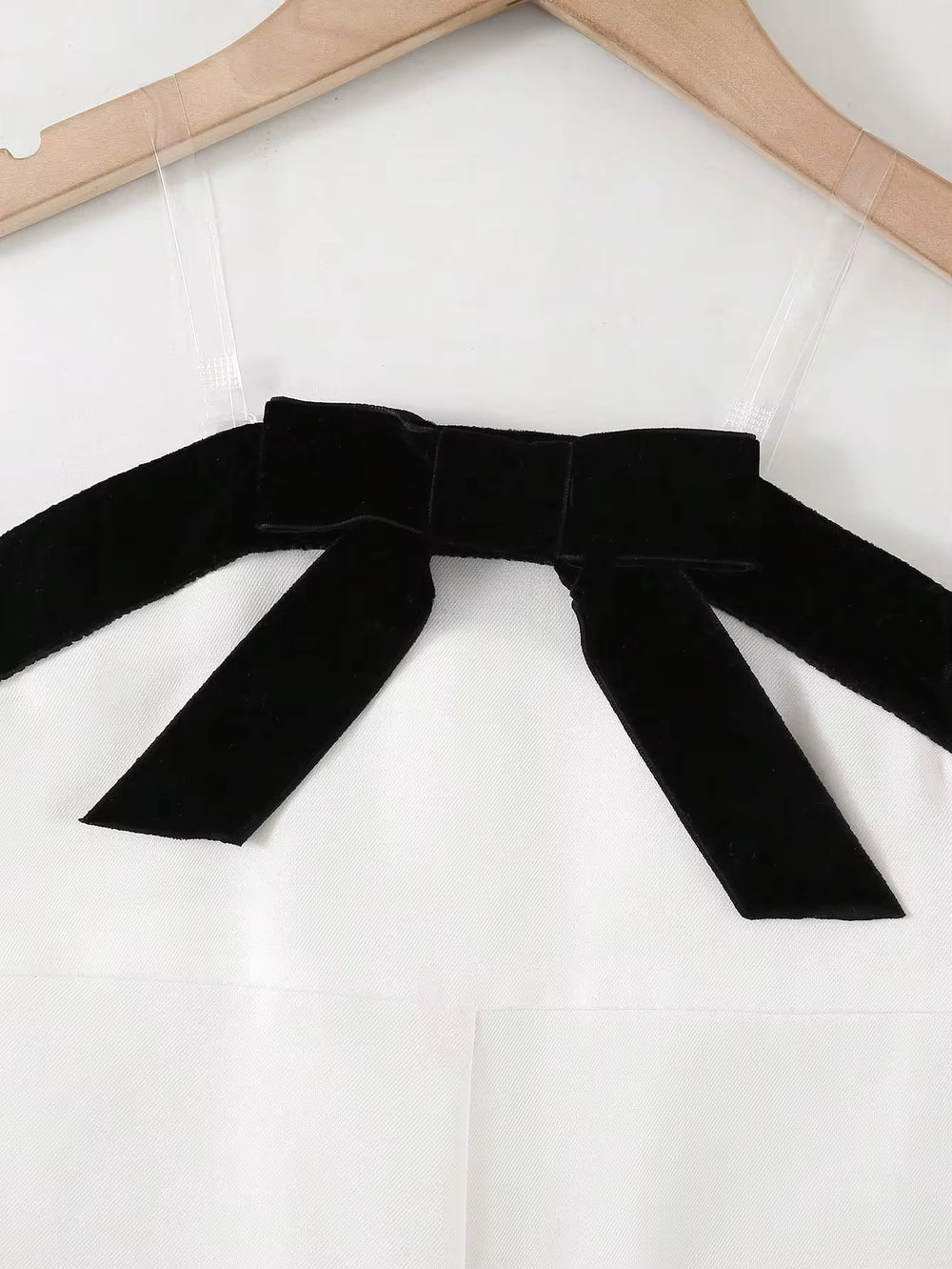Jumpsuit Pesta Elegan Aksen Pita Hitam Putih Bayi Perempuan 1 Pcs