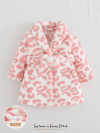 Jubah Mandi Bayi Perempuan Motif Leopard Lengan Panjang 1 Pcs