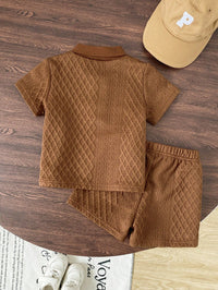 Set Baju Polo Celana Pendek Bayi Laki-Laki 2 Pcs