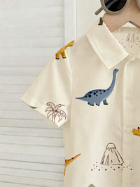 Baby Boy Casual Simple Soft Shirt And Shorts Set, Suitable For Spring And Summer,Halloween Fall School Christmas
