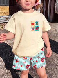 Set Kaos dan Celana Pendek Santai Bayi Perempuan 2 Pcs