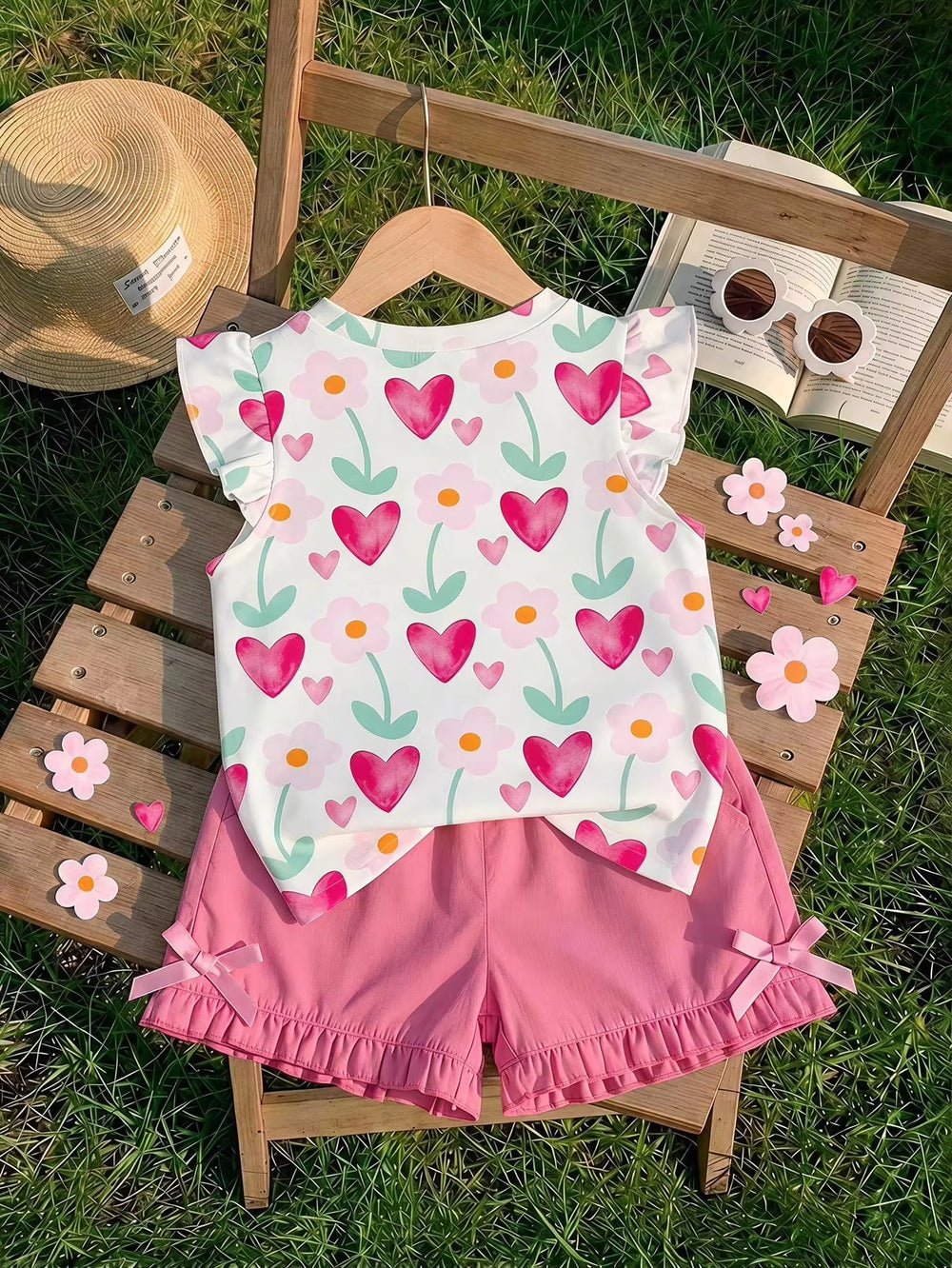 Kaos Lengan Flutter Leher Bulat Santai Bayi Perempuan