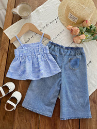 Set Baju Tali Celana Bayi Perempuan 2 Pcs