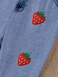 Baby Girls Strawberry Print T-Shirt and Flared Pants Set