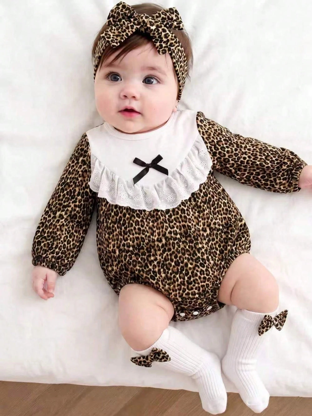 Set Bodysuit Lengan Panjang Bayi Perempuan 3 Pcs