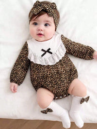 Set Bodysuit Lengan Panjang Bayi Perempuan 3 Pcs