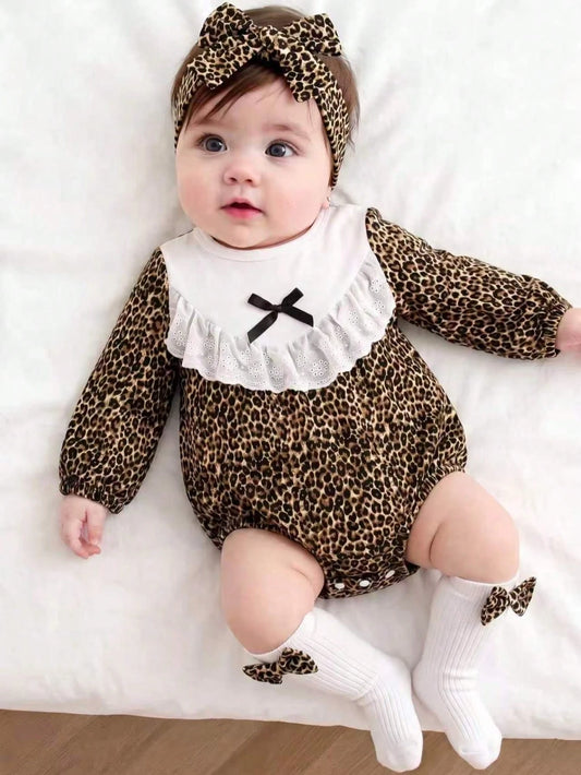 Set Bodysuit Lengan Panjang Bayi Perempuan 3 Pcs