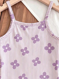 Baby Girl Casual Spaghetti Strap Romper, Suitable For Spring And Summer