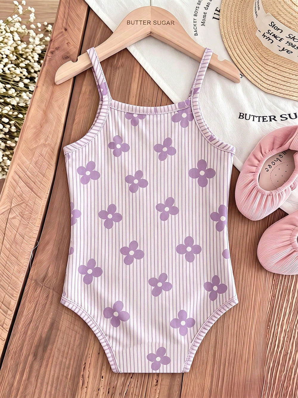 Baby Girl Casual Spaghetti Strap Romper, Suitable For Spring And Summer