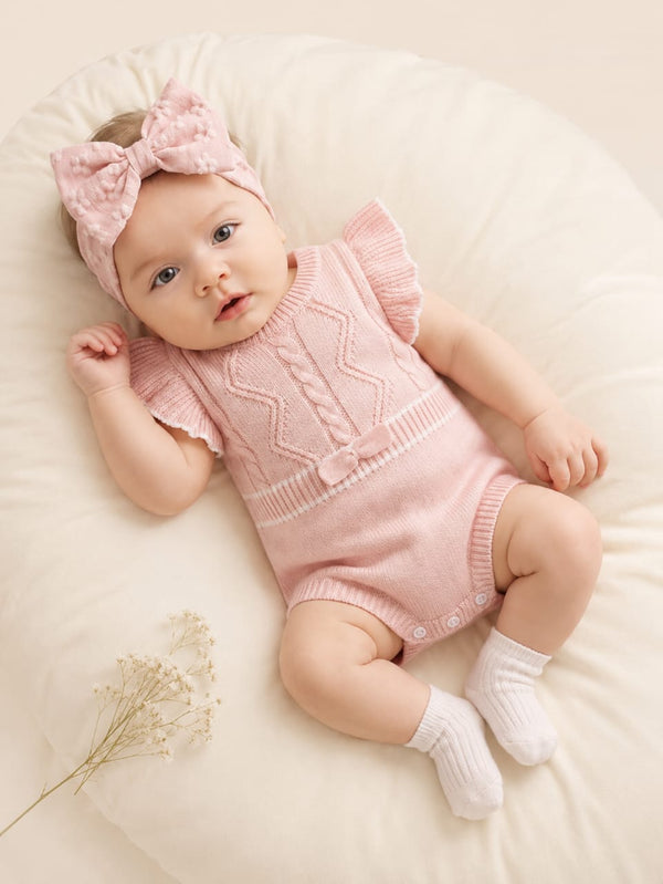 Lily 🌷 Knit Lace Collar Button Jumpsuit