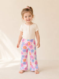 Kira 🦄 Floral & Heart Flare Pants 4-Piece Set