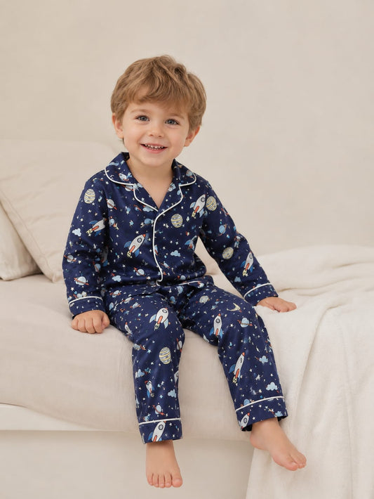 Bobby 🐻 Rocket Print Pajama Set