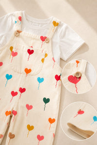 Yumi 🐰 Heart Print Sleeveless Romper