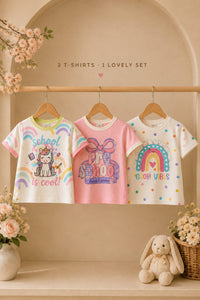 Bambi 🦌 Rainbow Unicorn Tee 3-Piece Set