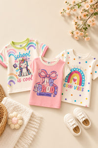 Bambi 🦌 Rainbow Unicorn Tee 3-Piece Set