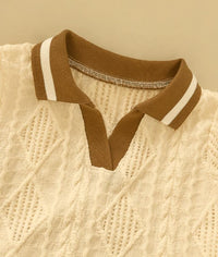 Beckett 🧸 Cable Knit Colorblock Polo & Shorts Set