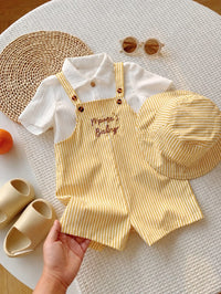 Rusty 🧢 Overall Shorts & Hat Set